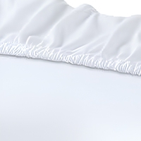 Sprei Fitted Ukuran Twin Putih dengan Kantong Dalam 200TC 100% Katun Percale Lembut dan Bernapas, Penutup Kasur Hotel Grosir Logo Kustom