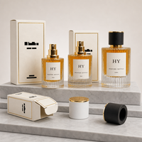 Flacon de parfum en verre unique et luxueux, 30 ml, 50 ml, 100 ml, flacon de parfum vide rechargeable avec boîte cadeau