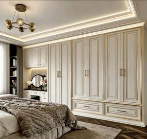 Armario de Madera para Dormitorio con Puertas Corredizas y Espejo Incorporado, Barras para Colgar y Cajones para Ropa - Product Image 4