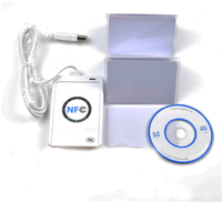 Lector NFC de Escritorio con Interfaz USB de Alta Velocidad ACR122U 13.56MHz ISO14443A, Compatible con Material ABS, Distancia de Lectura de 8cm