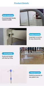 Lit d'hôpital plat de clinique médicale simple pour le traitement des patients à bas prix, isolation d'hôpital modulaire - Product Image 4