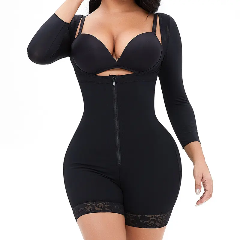 Breast open side zipper waist trainer body shaper custom Private label label corset plus size shapers
