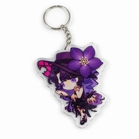 Fabrication OEM ODM, vente en gros, porte-clés numériques personnalisés en acrylique, pendentifs de sac, breloques de clés de dessin animé, impression de logo, formes irrégulières