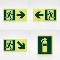 Panneau de signalisation routière réfléchissant 100*200mm, panneau de sécurité pour sortie et passage à l'entrée des escaliers
