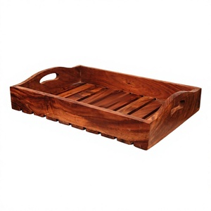 Plateaux en bois décoratifs faits à la main, écologiques, multifonctionnels, avec revêtement poudré, compatibles avec les aliments et lavables au lave-vaisselle, B.S INTERNATIONAL N63 - Product Image 5