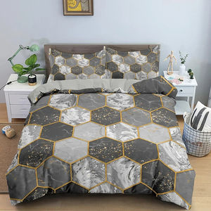 Set Sprei & Sarung Bantal Custom Cetak 3D Motif Marmer Lanskap, Diskon Besar - Product Image 5