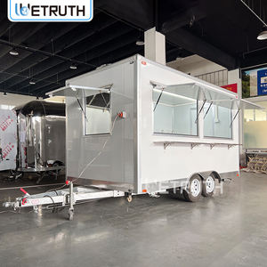 Wetruth Food Truck Commercial Entièrement Équipé, Remorque à Café Mobile, Chariot à <span class=keywords><strong>Hamburgers</strong></span>, Cuisine Mobile Carrée, Remorque Alimentaire - Product Image 4