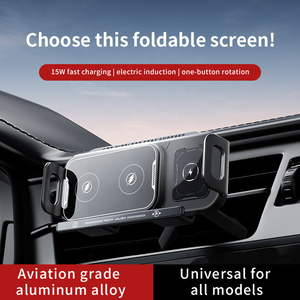 ที่ตั้งที่ชาร์จโทรศัพท์ไร้สายในรถยนต์15W อเนกประสงค์หมุนได้90 ° สำหรับ Samsung Galaxy <span class=keywords><strong>Fold</strong></span> 6 5 4 <span class=keywords><strong>3</strong></span> <span class=keywords><strong>Z</strong></span> S25พลิก S24 iPhone 16 15 - Product Image 2