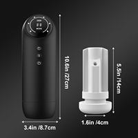 Einziehbare Stoß-, Saug- und Vibrationsmaschine für Männer mit realistischem Gefühl, 100% wasserdicht nach IPX7-Standard.