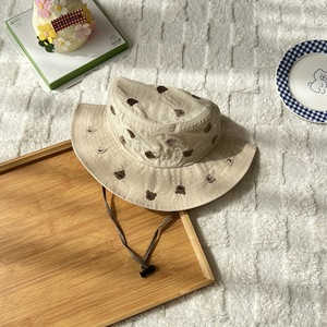 Chapeau de pêcheur à rayures brodées pour bébé garçon <span class=keywords><strong>et</strong></span> fille Manmu, protection solaire, printemps été, chapeau seau élégant, âges 2-10+ - Product Image 4