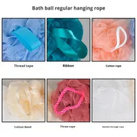 Haokey OEM ODM Éponge de bain en maille, boule de douche, exfoliant corporel, éponge de bain exfoliante pour femmes et hommes, éponge de douche Loofah