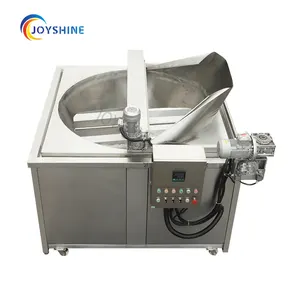 small scale 50-300kg capacity electric batch fryer with vacuum oil filter machine for potato chips