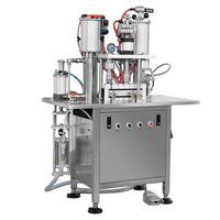 Machine de remplissage d'aérosols multifonctionnelle 3-en-1, type pneumatique, pour le remplissage de liquides et le sertissage de gaz, pour les bombes aérosols