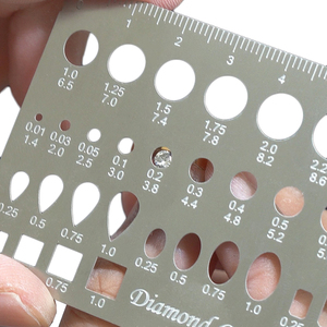 Estimador de Quilates de Diamantes Portátil Stuccler de Acero Inoxidable, <span class=keywords><strong>Regla</strong></span> de Medición de Piedras Preciosas <span class=keywords><strong>para</strong></span> Joyeros, Herramienta de Estimación de Tamaño de Diamantes - Product Image 2