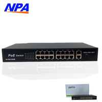 Switch Ethernet PoE+ 16 ports avec 2 ports Uplink Gigabit et 1 port SFP, QoS, 10/100/1000 Mbps, pour caméras IP CCTV - AP-30316GE