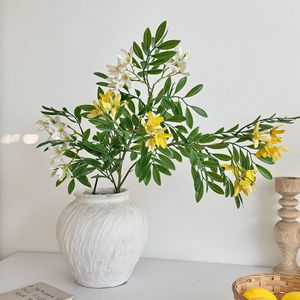 Fleurs artificielles de Michelia Figo, branche unique, haute simulation, en plastique et tissu, pour décoration de mariage et de maison - Product Image 1