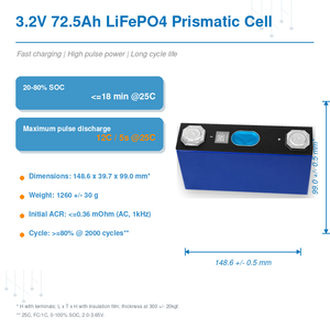 Cellule prismatique LiFePO4 Misen A42-V1.1 3.2V 72.5Ah, batterie haute puissance à impulsions 12C pour véhicules électriques commerciaux, AGV et stockage d'énergie - Product Image 2