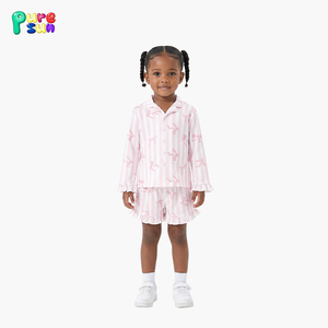 Puresun <span class=keywords><strong>Camicia</strong></span> <span class=keywords><strong>da</strong></span> <span class=keywords><strong>Notte</strong></span> Estiva per Ragazze in Bambù e <span class=keywords><strong>Cotone</strong></span> Organico 100% Stampato Personalizzato - Product Image 2