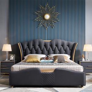 Letto Reale di Vera Qualità e Lusso Leggero per Arredamento Camera da Letto, Struttura in Legno Massello, Letto Matrimoniale con Contenitore - Product Image 4