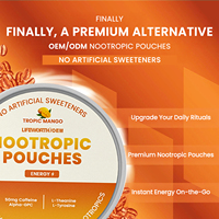 Poudre Focus Lifeworth Énergie propre Caféine naturelle Sachets pour la concentration et le soutien contre la brume cérébrale