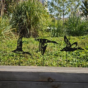 Ornements de jardin en métal de luxe pour terrasses, signes décoratifs de printemps, d'automne, d'Halloween, artificiels, inusuels, en acier inoxydable rouillé - Product Image 2