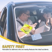 Autocollants réutilisables pour conducteurs étudiants, ventouses en polypropylène pour vitres de voiture et pare-chocs, avertissement de sécurité