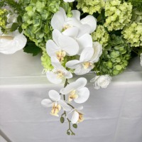 Groothandel Real Touch Kunstbloemen voor looppaden, witte hortensia bloemen, bruidsgang bloemen, bruidsboeket
