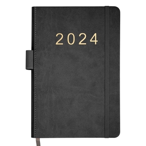 Agenda personnalisé avec impression de pages, journal de 365 jours, format A5, en cuir végétalien, planificateur d'objectifs professionnels, calendrier 2024, carnet, logo personnalisé - Product Image 5