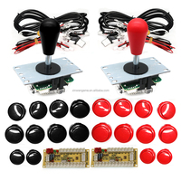 Kit de simulador de máquina de juegos de arcade con joystick DIY SANWA, placa de circuito, chip USB y control de joystick para computadora, para máquina de empujar monedas