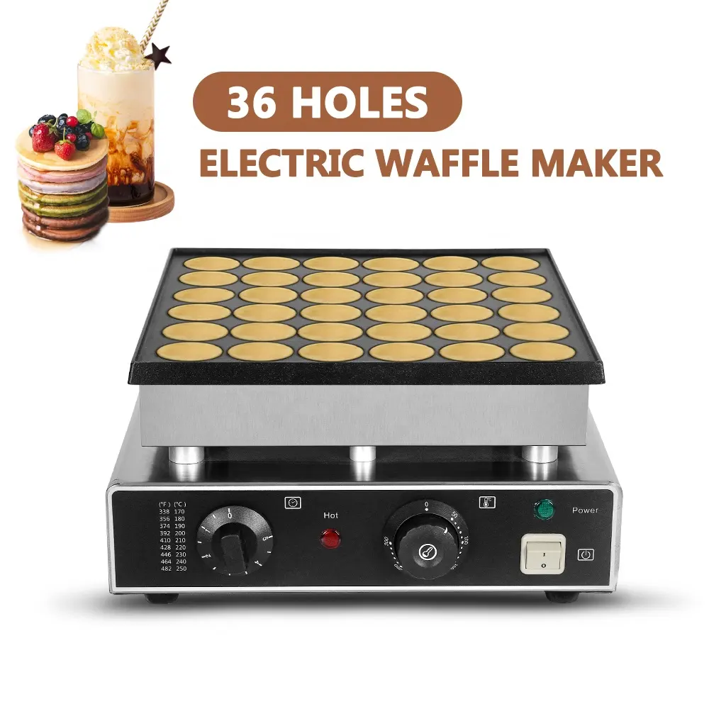 Mini Pancakesメーカー36 Holes PoffertjesメーカーMini Dutch Pancakes Machine電気マフィンマシン