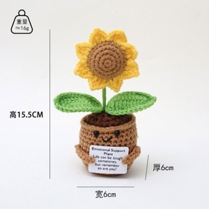 Decoración <span class=keywords><strong>de</strong></span> Escritorio <span class=keywords><strong>de</strong></span> Girasoles y Lirios <span class=keywords><strong>de</strong></span> los Valles Tejidos a Crochet, el Mejor Regalo Positivo <span class=keywords><strong>para</strong></span> el Día <span class=keywords><strong>de</strong></span> la Madre, Cumpleaños, Graduación, <span class=keywords><strong>para</strong></span> Compañeros <span class=keywords><strong>de</strong></span> Trabajo, Decoración del Hogar - Product Image 3