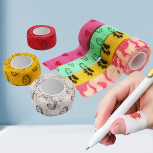 2.5cm * 4.5m Personnalisé Imprimé Couleur Élastique Adhésif Bandage Wrap Non Tissé Tissu Respirant Cohésif Bandage Bande <span class=keywords><strong>Doigt</strong></span> Bande - Product Image 3