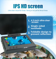 Cámara de Pesca Submarina Profesional con Luz LED Infrarroja, Pantalla de 4.3 Pulgadas, 20m, IP68, Impermeable, Portátil, Buscador de Peces de Aguas Profundas con Visión de 180 Grados
