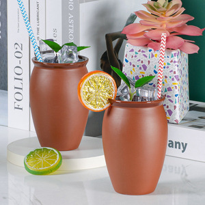 12 OZ Clay Mexican Cantaritos De Barro Pottery Copas De Vino <span class=keywords><strong>Para</strong></span> Tequila Margaritas <span class=keywords><strong>Mojitos</strong></span> - Product Image 4