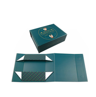 Boîte cadeau pliable personnalisée pour fêtes avec ruban satin, emballage rigide magnétique de luxe pour Noël bijoux cosmétiques