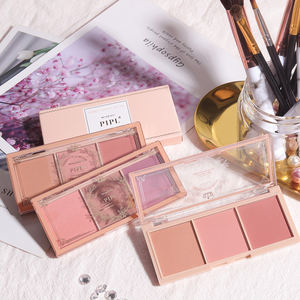 Prodotti per il trucco all'ingrosso Blush PIPL multiuso 3-Tone nudo opaco a doppia Texture Rouge premere guancia fard polvere Palette - Product Image 1