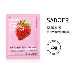 Oem sadoer trái cây tự nhiên thực vật Mặt nạ dưỡng ẩm dầu-kiểm soát Blueberry dưa chuột bơ trái cây Aloe tấm mặt nạ 25 gam