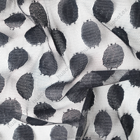 Tissu en dentelle Hengan tricoté léger 95% nylon 5% élasthanne, largeur 150 cm, 52 GSM, noir, pour vêtements féminins, robes, lingerie, confection
