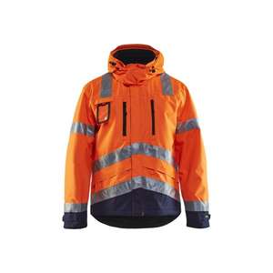 BLAKLADER - 483719775389M <b>Hi</b>-<b>Vis</b> Waterproof Jacket <b>Orange</b>/Navy blue - EAN 7330509231432 <b>HI</b>-<b>VIS</b> WORKWEAR - Product Image 1