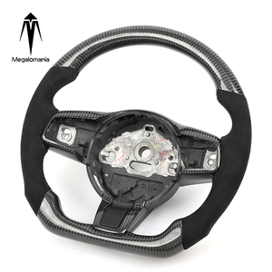 Volante de coche de fibra de carbono <span class=keywords><strong>Real</strong></span> para <span class=keywords><strong>Jaguar</strong></span> XF F-type f-pace E Pace XE volante soporte duradero Color personalizable - Product Image 2
