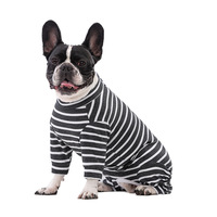 Vêtements rayés pour chiens, combinaison à quatre pattes pour petits chiens, caniche, teddy, schnauzer, unisexe, vêtements pour animaux de compagnie toutes saisons, vente en gros