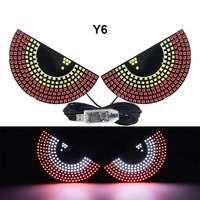 Lumière LED flexible pour fenêtre de voiture avec prise USB, lumière LED œil de démon pour voiture, accessoires de décoration automobile