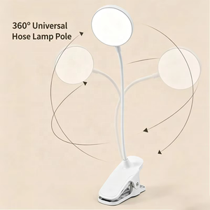 โคมไฟตั้งโต๊ะ LED แบบชาร์จไฟได้ คอห่านปรับได้ 3 สี ปรับความสว่างได้ ถนอมสายตา ชาร์จ USB แบบพกพา โคมไฟข้างเตียงนักเรียน - Product Image 5