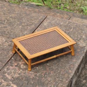 Bamboo Woven <b>Tea</b> <b>Tray</b> Rectangular Solid Bamboo Handmade Polished Finish Residential Serving <b>Tray</b> - Product Image 2