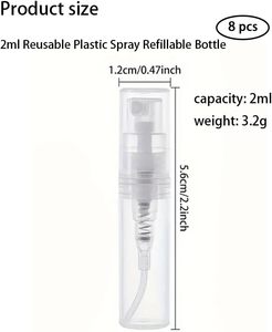 Atomizador de 1 ml y 2 ml, Botella de Vidrio, Spray Recargable, Perfume, Botella de Muestra Vacía, Paño de Limpieza Gratis, Pipeta de 3 ml para Viajes y Fiestas - Product Image 2