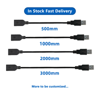 Câble de données USB Type A mâle-mâle avec charge rapide 5A et gaine TPE pour écouteurs
