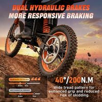 Moto électrique 3000W 48V 20.8AH Roues avant et arrière de 17'' et 14'' pouces Adaptée à tous les terrains Vitesse maximale 61-80 km/h Charge maximale adulte 150 kg