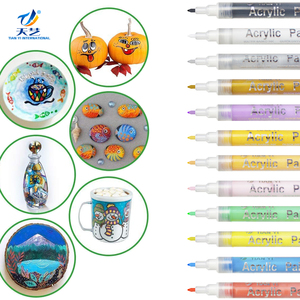 Vernice acrilica Penne per il Rock Pittura, gafild Set di 15 Marker Penne <span class=keywords><strong>Fine</strong></span> Tip 0.7 millimetri Nero per Metallic, Legno, Ceramica, Ciottoli - Product Image 6