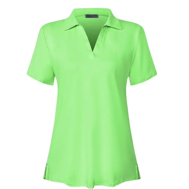 Einfarbige beste Qualität schnell trocknende Sommer 100% Baumwolle Polo lässig benutzer definierte Hemd Druck Frau