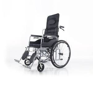 Manual Wheelchair 88x102x67cm Steel <b>Frame</b> Semi Reclining Folding For Mobility Assistance - Product Image 1